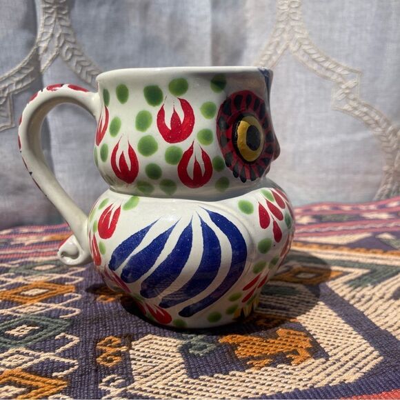 Vintage Handmade Ceramic Owl Mug - Picture 3 of 5